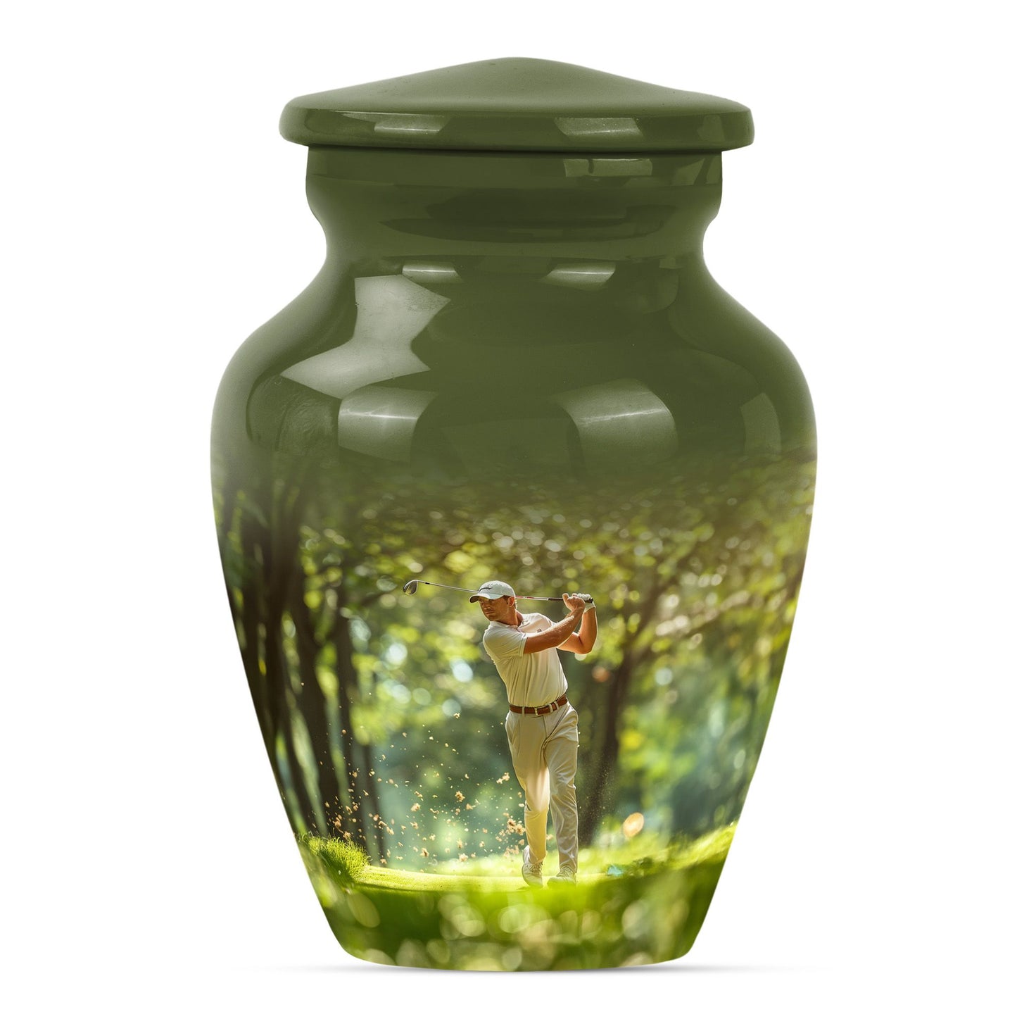 Personalized Golf Cremation Urn for Adult - 10-inch, 200 cu in - Yatskia