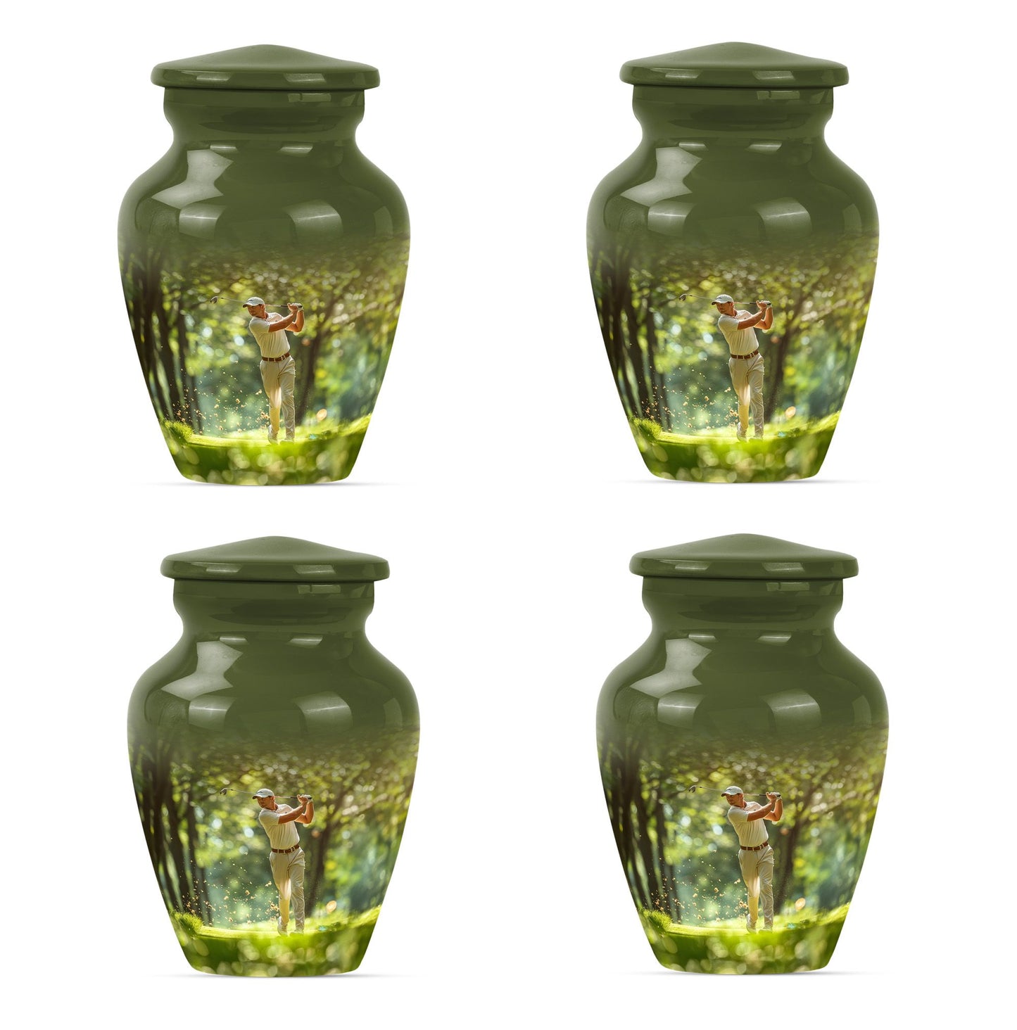 Personalized Golf Cremation Urn for Adult - 10-inch, 200 cu in - Yatskia