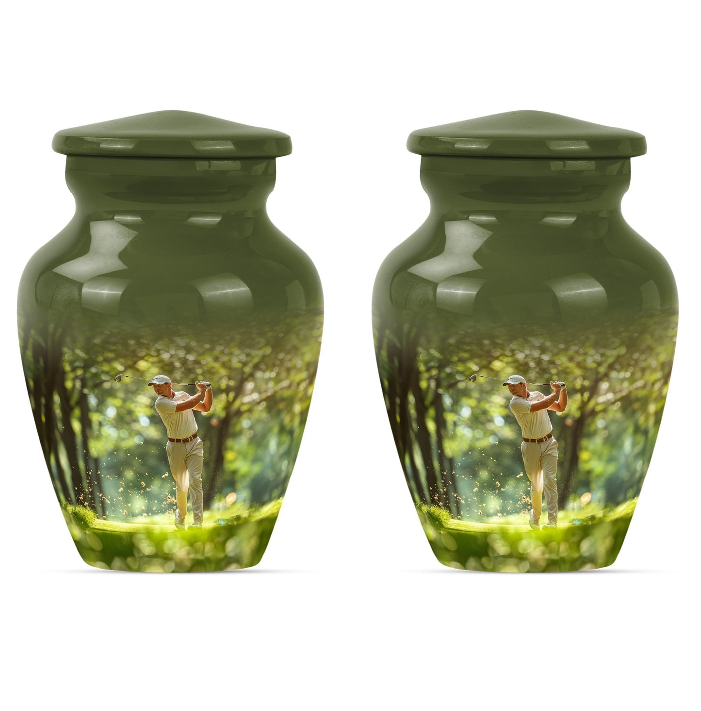 Personalized Golf Cremation Urn for Adult - 10-inch, 200 cu in - Yatskia