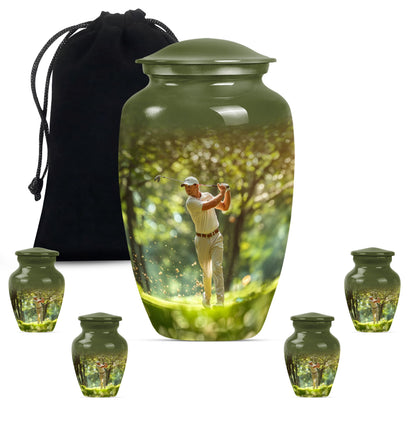 Personalized Golf Cremation Urn for Adult - 10-inch, 200 cu in - Yatskia