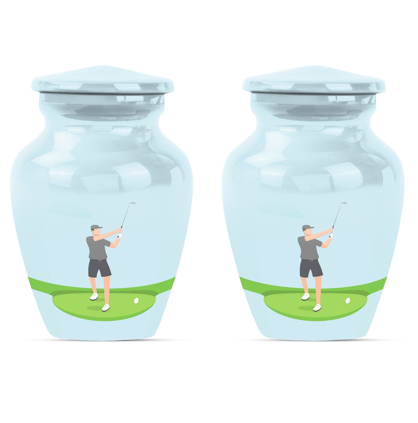 Personalized Golf Cremation Urn for Human Ashes - 10-inch, 200 cu in - Yatskia