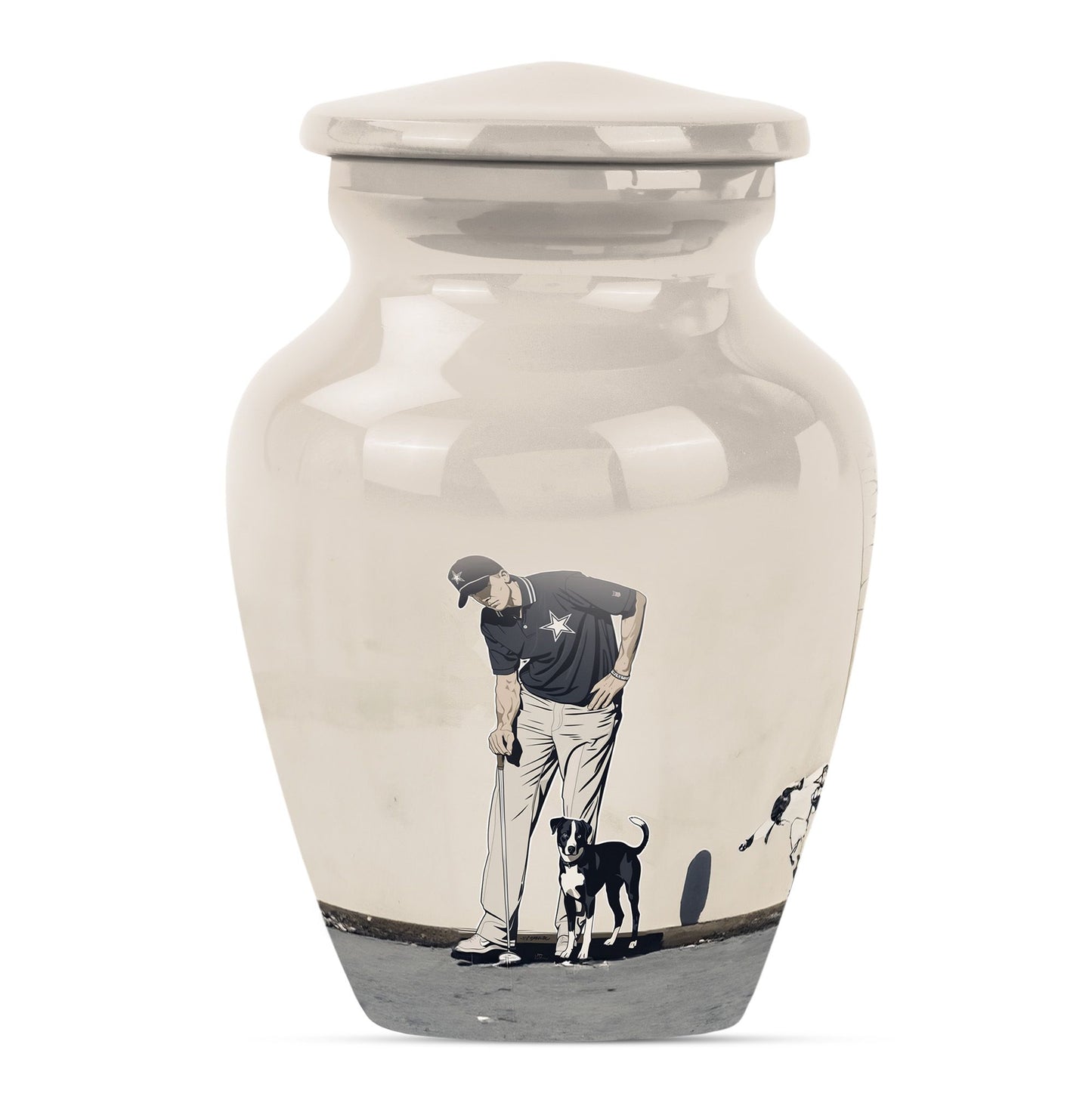 Personalized Golf Cremation Urn for Human Ashes - 10-inch, 200 cu in - Yatskia