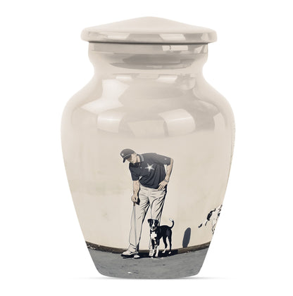 Personalized Golf Cremation Urn for Human Ashes - 10-inch, 200 cu in - Yatskia