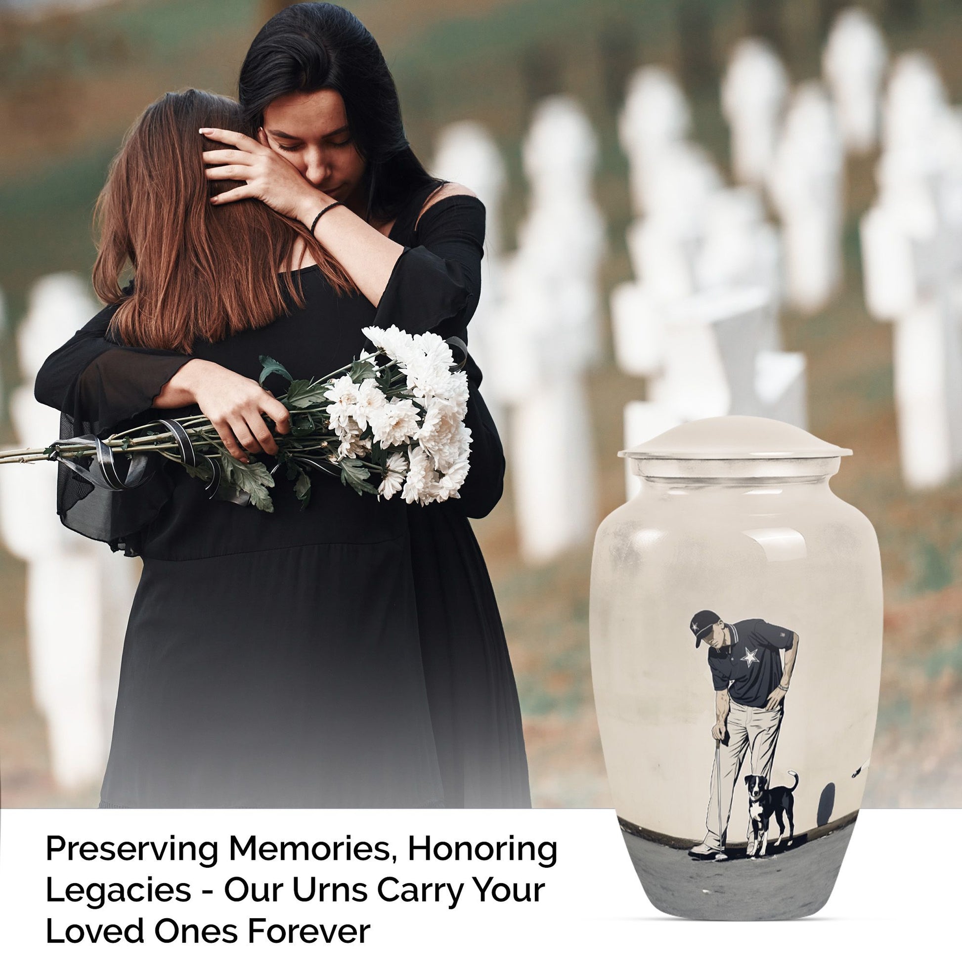 10-inch classic golf urn 