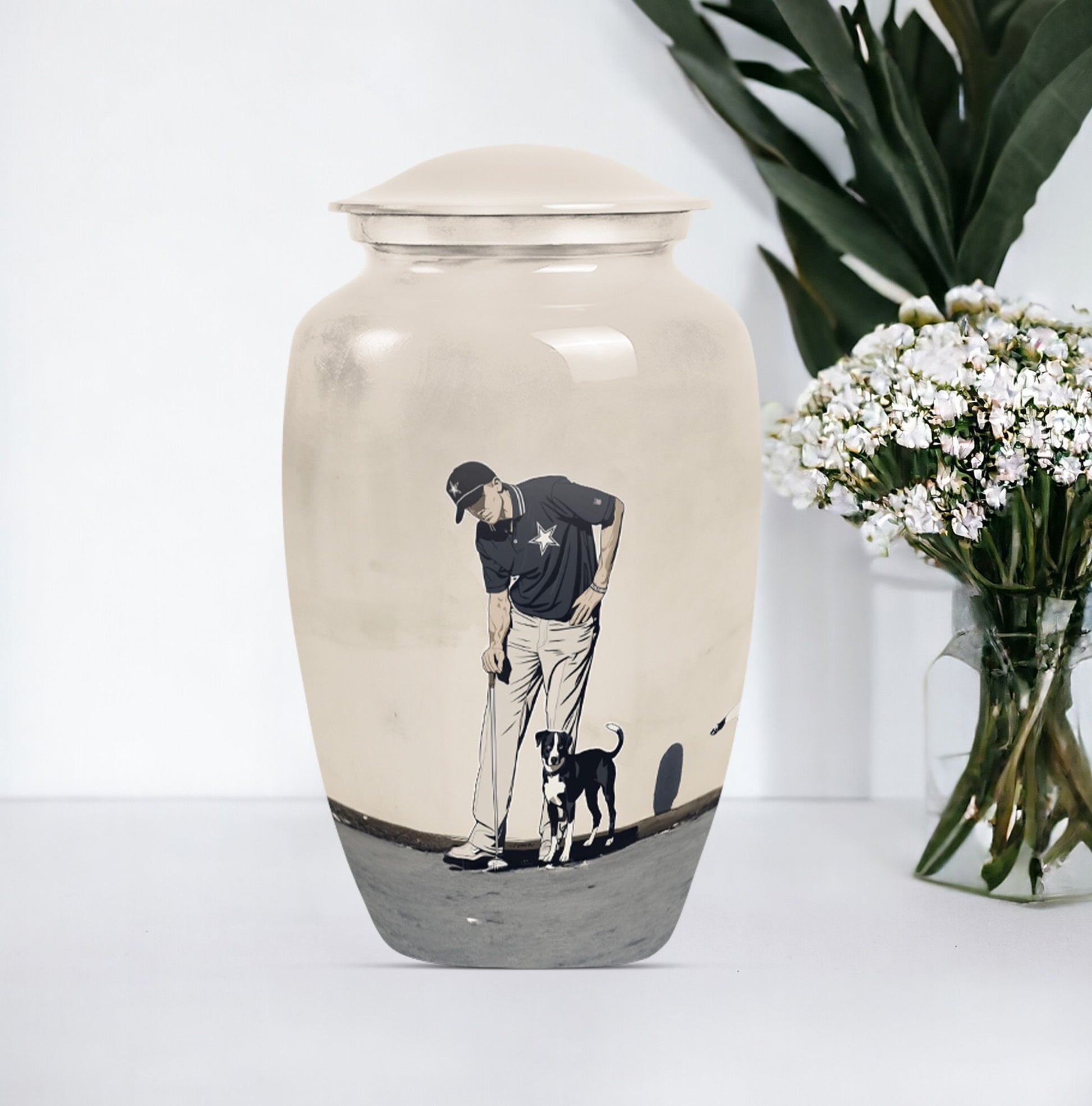 10-inch classic golf urn 