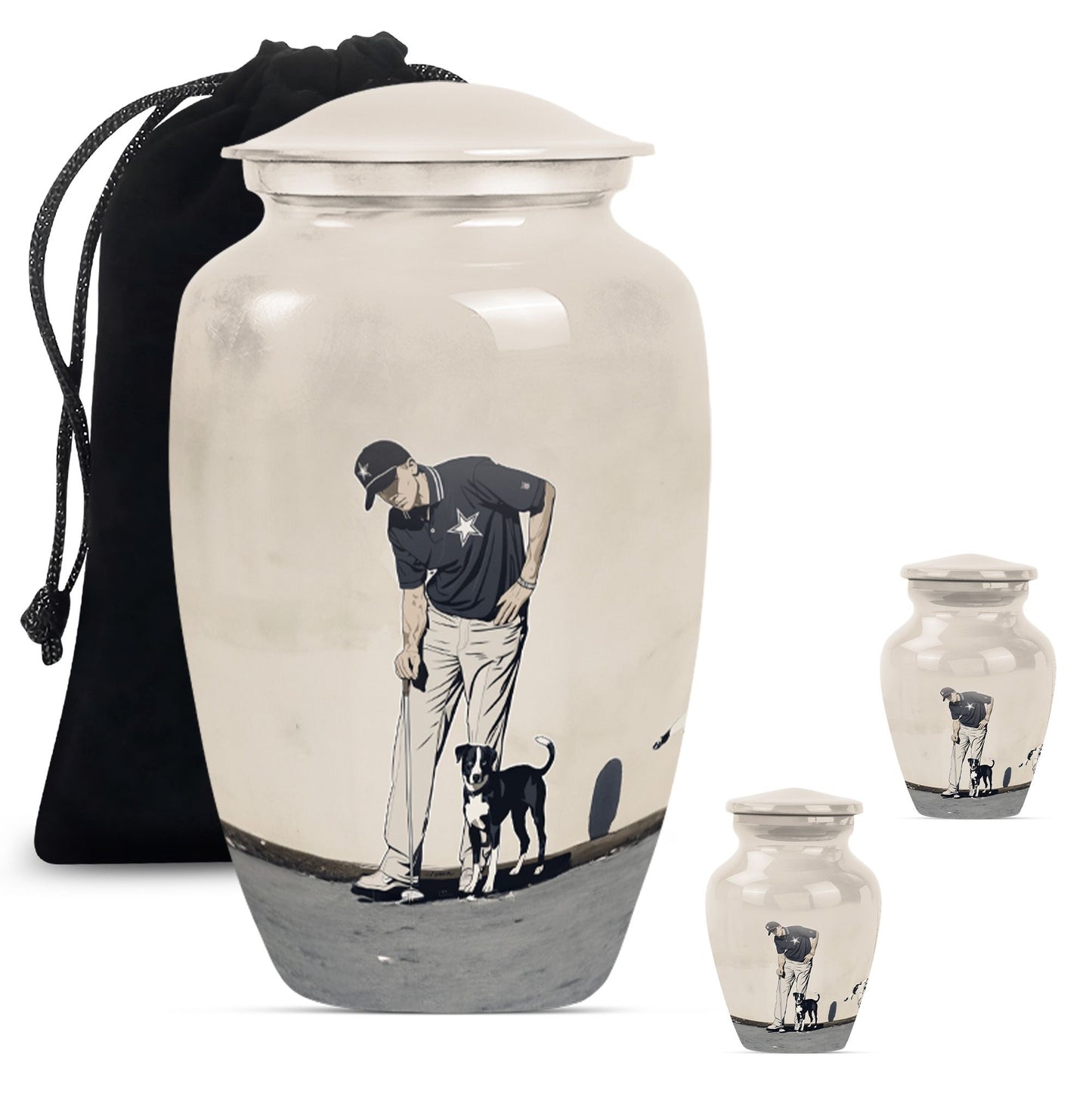 Personalized Golf Cremation Urn for Human Ashes - 10-inch, 200 cu in - Yatskia
