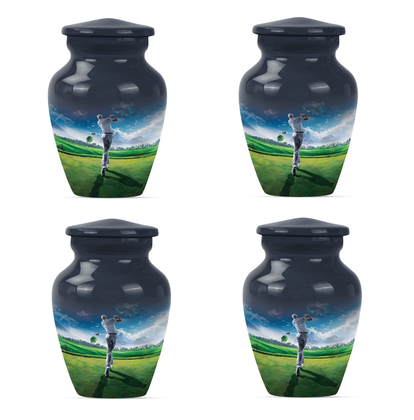 Personalized Golf Keepsake Urn for Women - 10-inch, 200 cu in - Yatskia