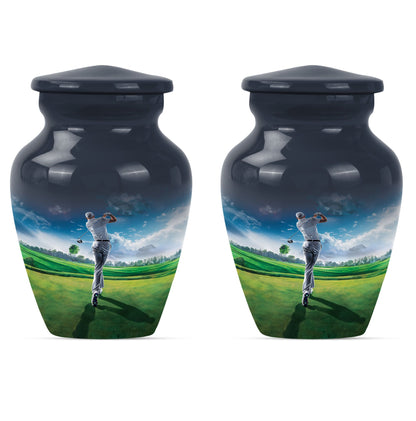 Personalized Golf Keepsake Urn for Women - 10-inch, 200 cu in - Yatskia