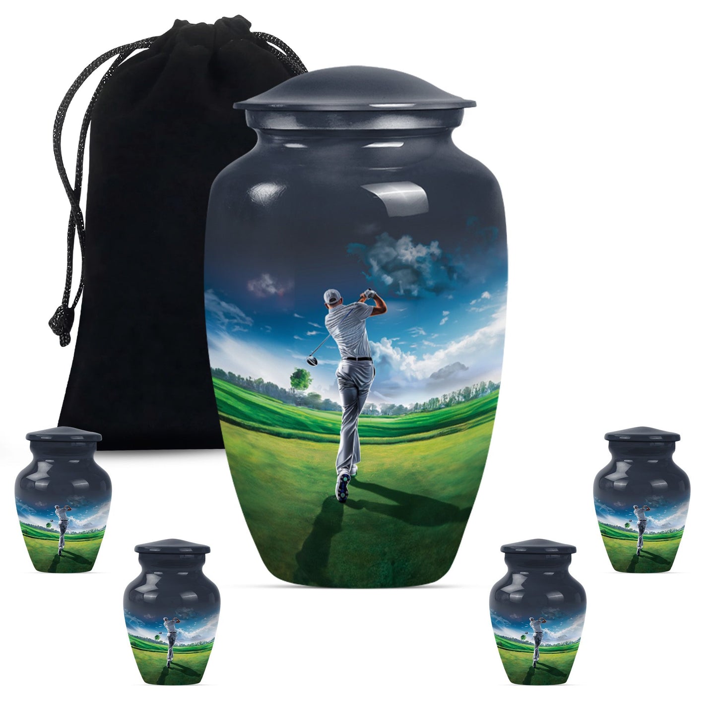 golf urn for funeral ashes