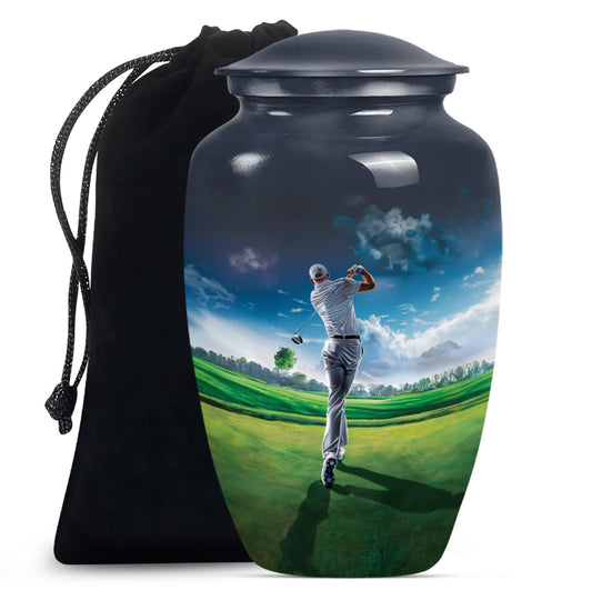 Golf Small Urn For Ashes For Women Funeral, Ashes Memorial Urn
