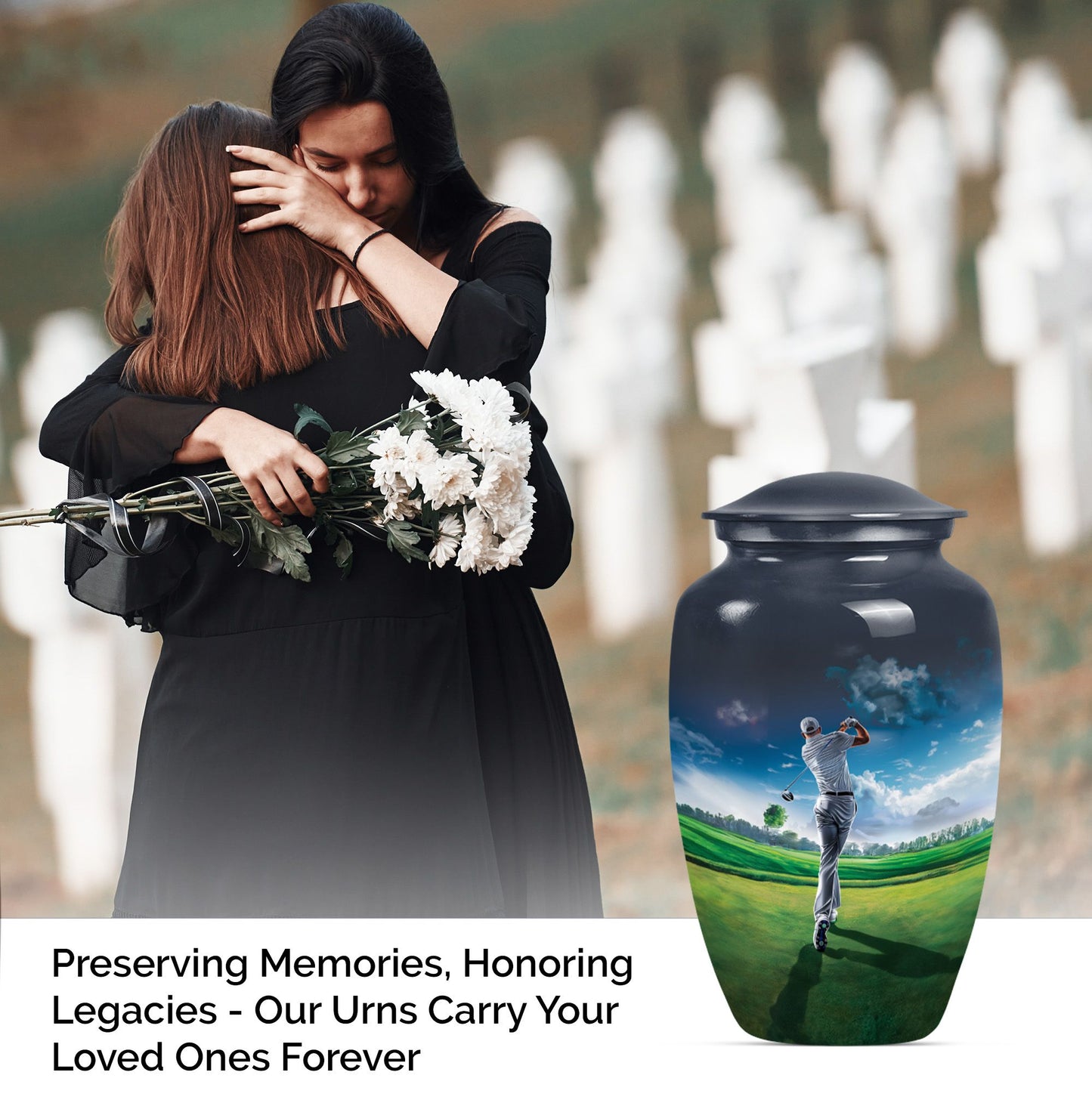 golf urn for funeral ashes