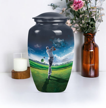 golf urn for funeral ashes