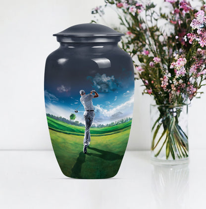 golf urn for funeral ashes