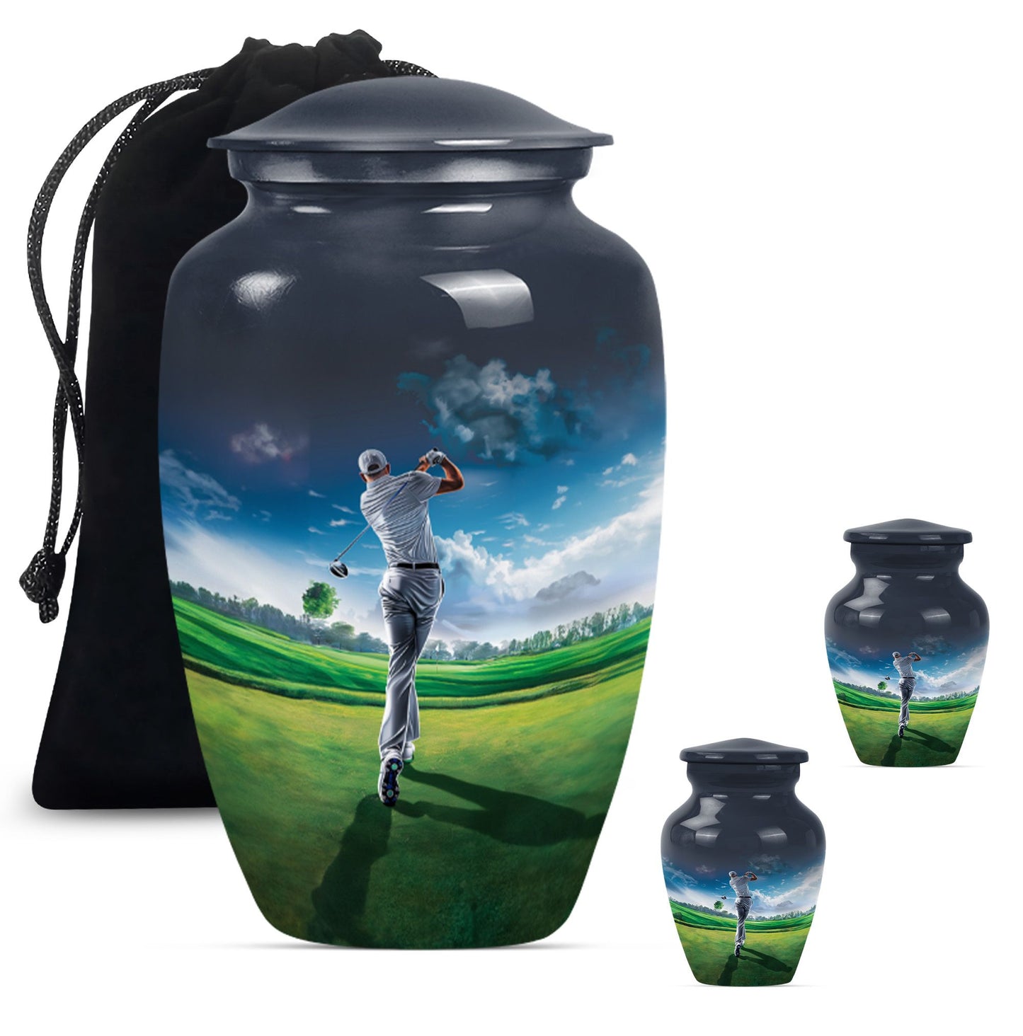 golf urn for funeral ashes