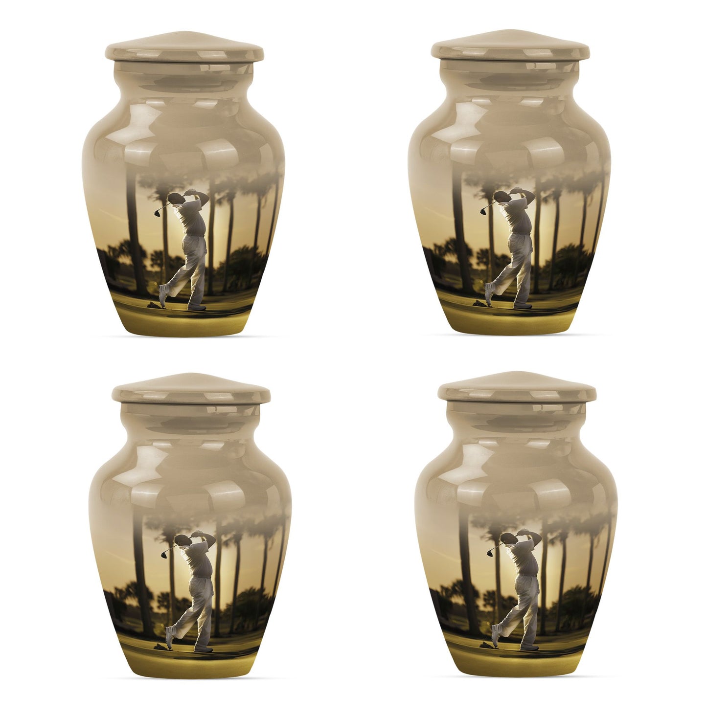 Personalized Golf Cremation Urn for Mom - 10-inch, 200 cu in - Yatskia