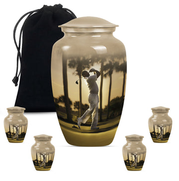 Large Urn With 4 Keepsake Urn