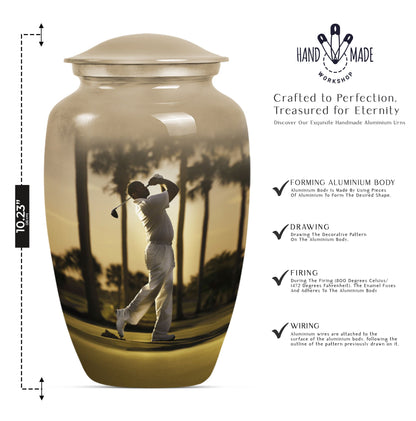 10 inch Classic Abstract Memorial Funeral urn.