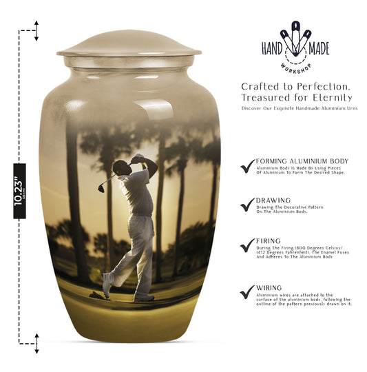 10 inch Classic Abstract Memorial Funeral urn.