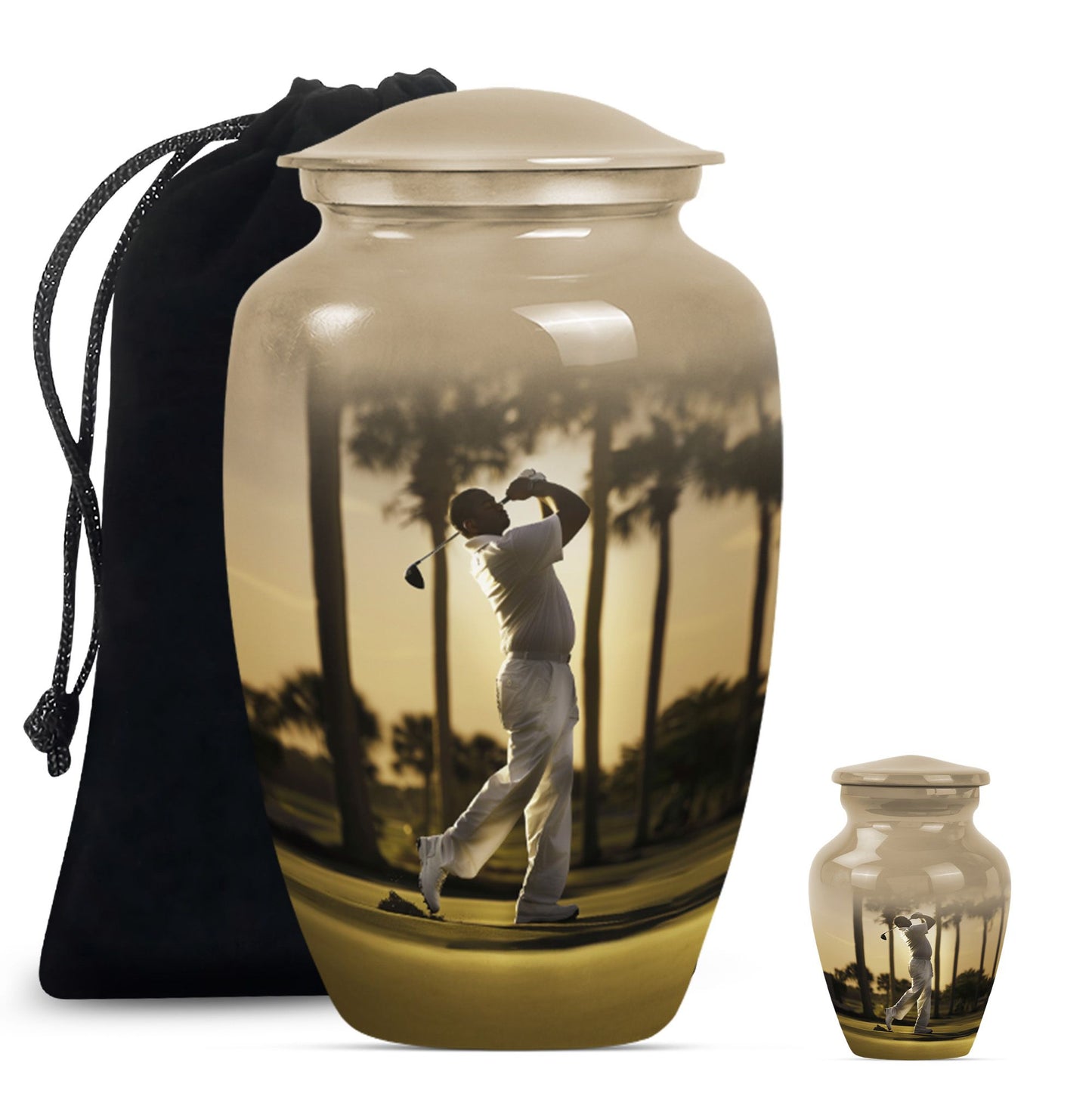 Personalized Golf Cremation Urn for Mom - 10-inch, 200 cu in - Yatskia