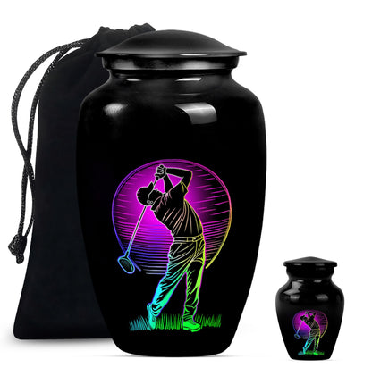 Personalized Golf Cremation Urn for Adult - 10-inch, 200 cu in - Yatskia