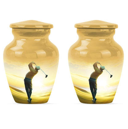 Personalized Golf Memorial Urn for Human Ashes - 10-inch, 200 cu in - Yatskia