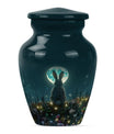 White Bunny Moon Small Urns For Ashes Large Funeral, Ashes Urn