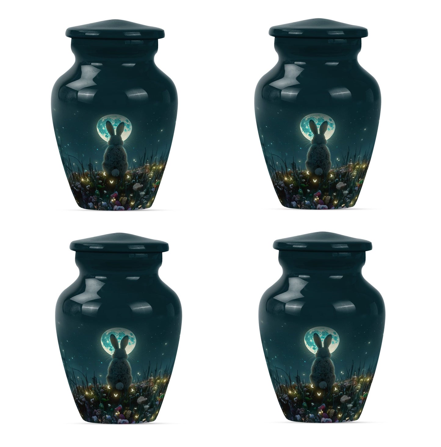 White Personalized Galaxy Keepsake Urn for Human Ashes - 10-inch, 200 cu in - Yatskia