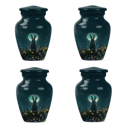 White Personalized Galaxy Keepsake Urn for Human Ashes - 10-inch, 200 cu in - Yatskia
