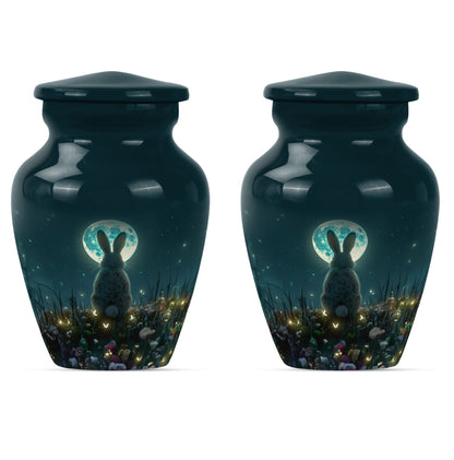 White Personalized Galaxy Keepsake Urn for Human Ashes - 10-inch, 200 cu in - Yatskia