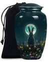 White Bunny Moon Small Urns For Ashes Large Funeral, Ashes Urn