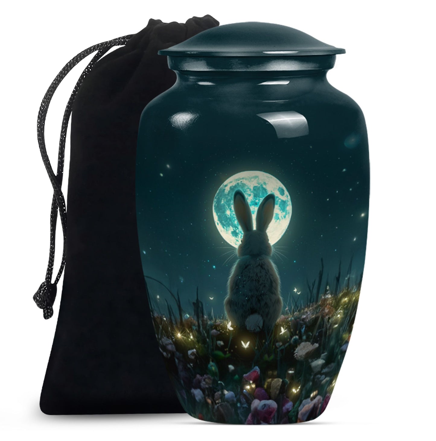 White Personalized Galaxy Keepsake Urn for Human Ashes - 10-inch, 200 cu in - Yatskia