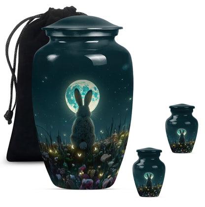 White Personalized Galaxy Keepsake Urn for Human Ashes - 10-inch, 200 cu in - Yatskia