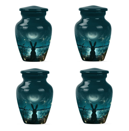 White Personalized Galaxy Cremation Urn for Adults - 10-inch, 200 cu in - Yatskia