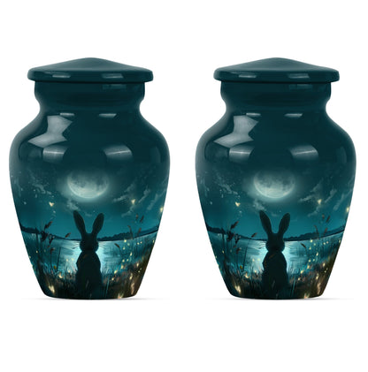 White Personalized Galaxy Cremation Urn for Adults - 10-inch, 200 cu in - Yatskia