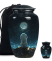 White Bunny Moon Women Funeral - Cremation Urns For Ashes For Women