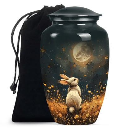 10-inch white bunny moon Urn