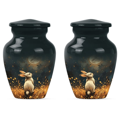 10-inch white bunny moon Urn
