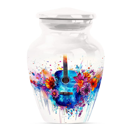 Personalized Guitar Cremation Urn for Human Ashes - 10-inch, 200 cu in - Yatskia
