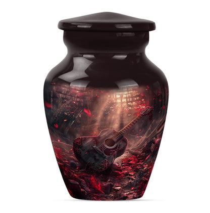 Personalized Guitar Cremation Urn for Men - 10-inch, 200 cu in - Yatskia