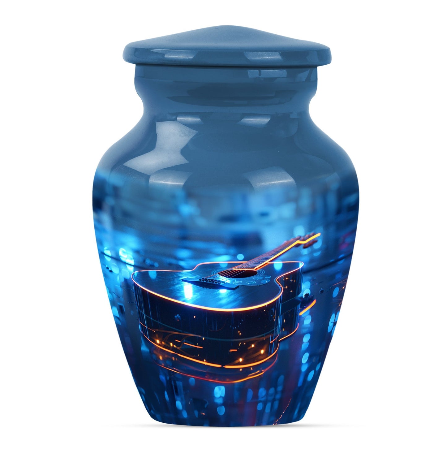 10-inch classic guitar urn for men's memorial, 