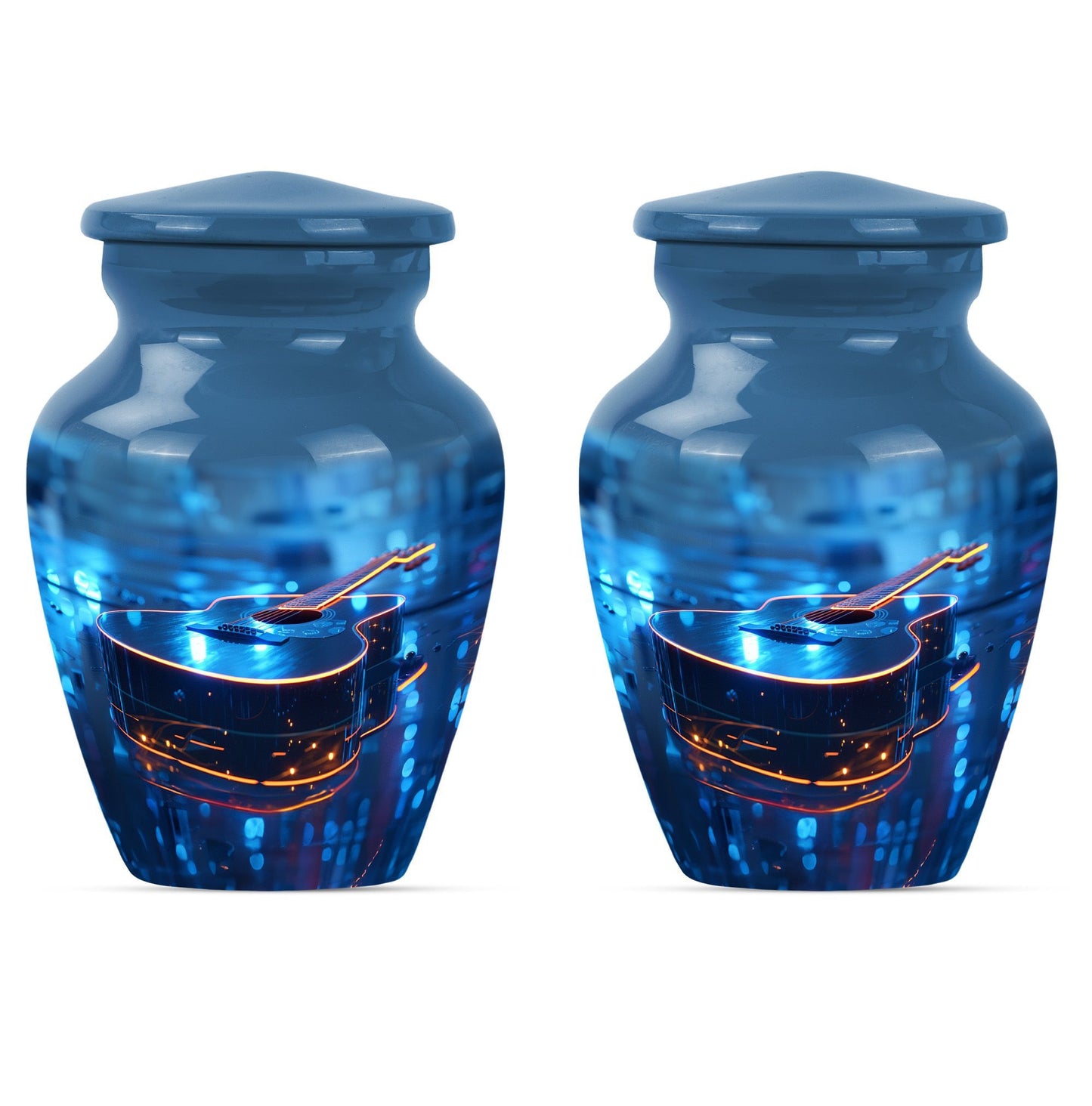 10-inch classic guitar urn for men's memorial, 