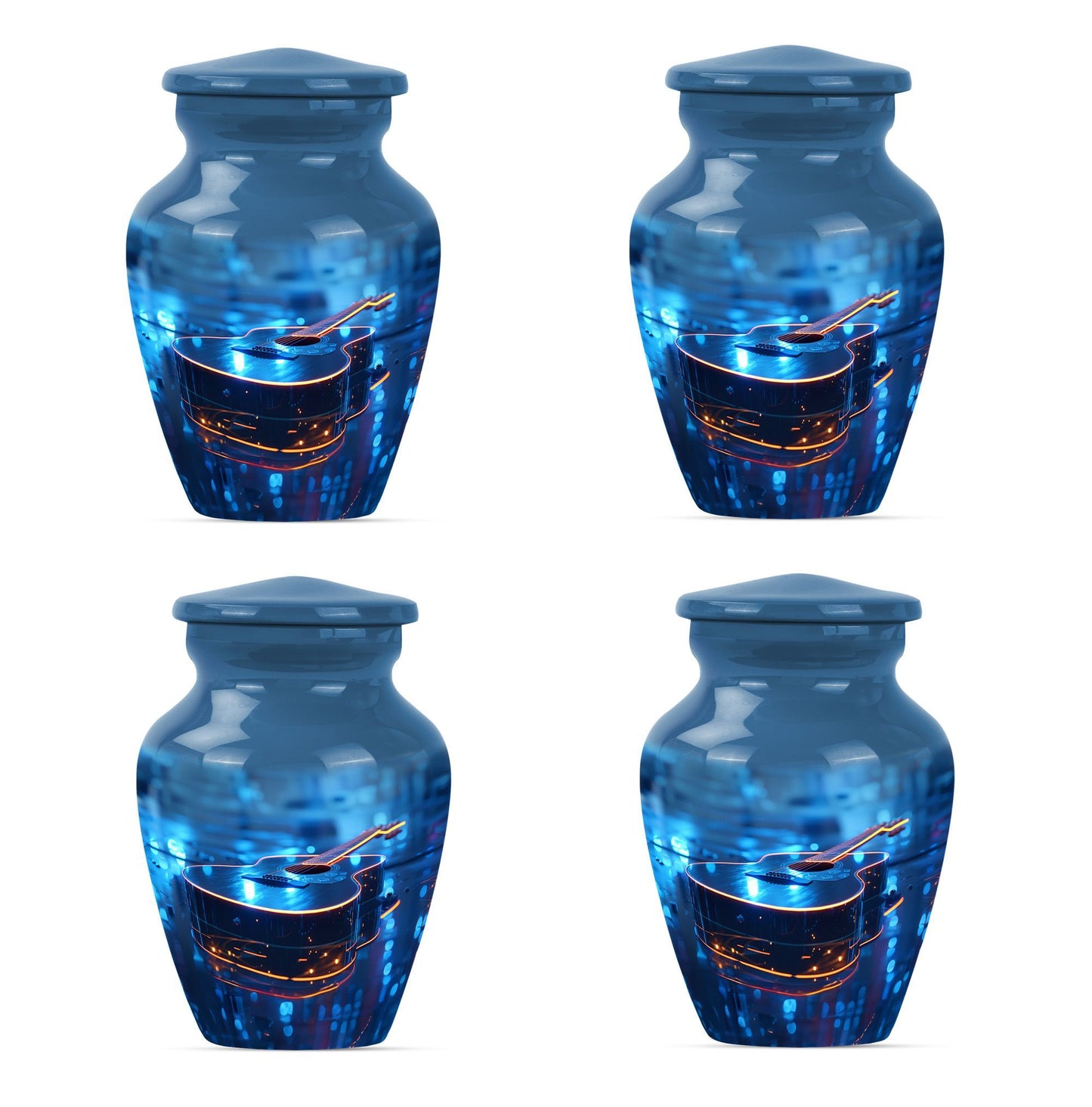 10-inch classic guitar urn for men's memorial, 