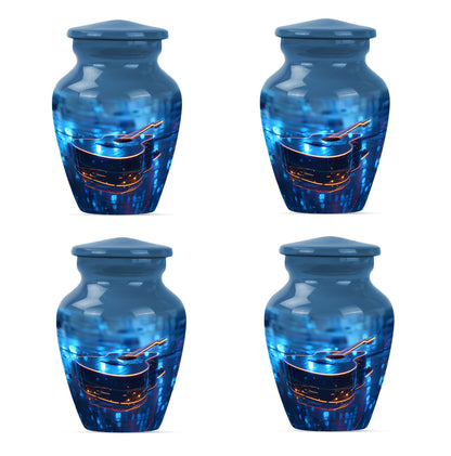 10-inch classic guitar urn for men's memorial, 
