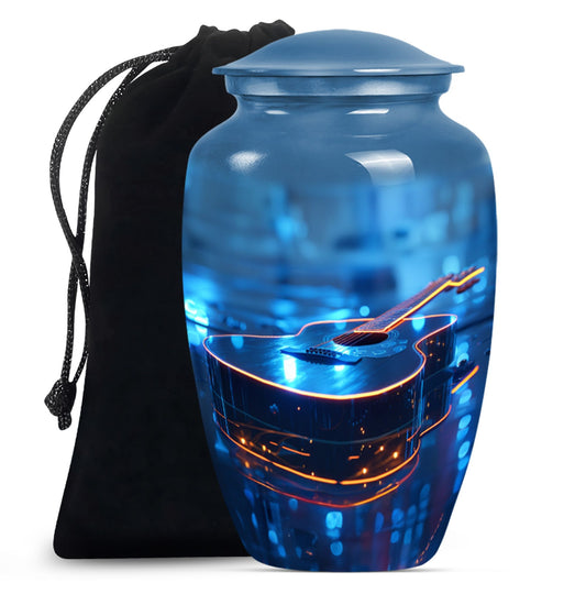 10-inch classic guitar urn for men's memorial, 
