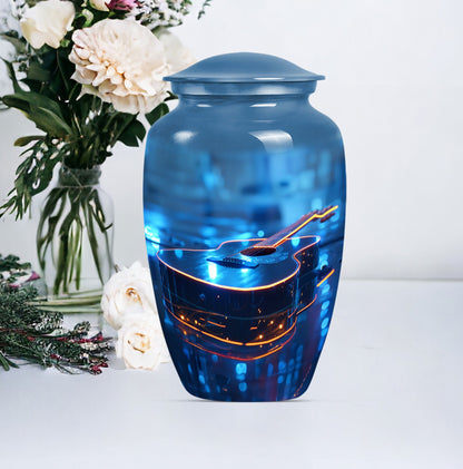 10-inch classic guitar urn for men's memorial, 