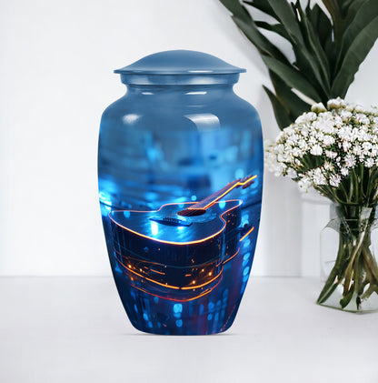 10-inch classic guitar urn for men's memorial, 
