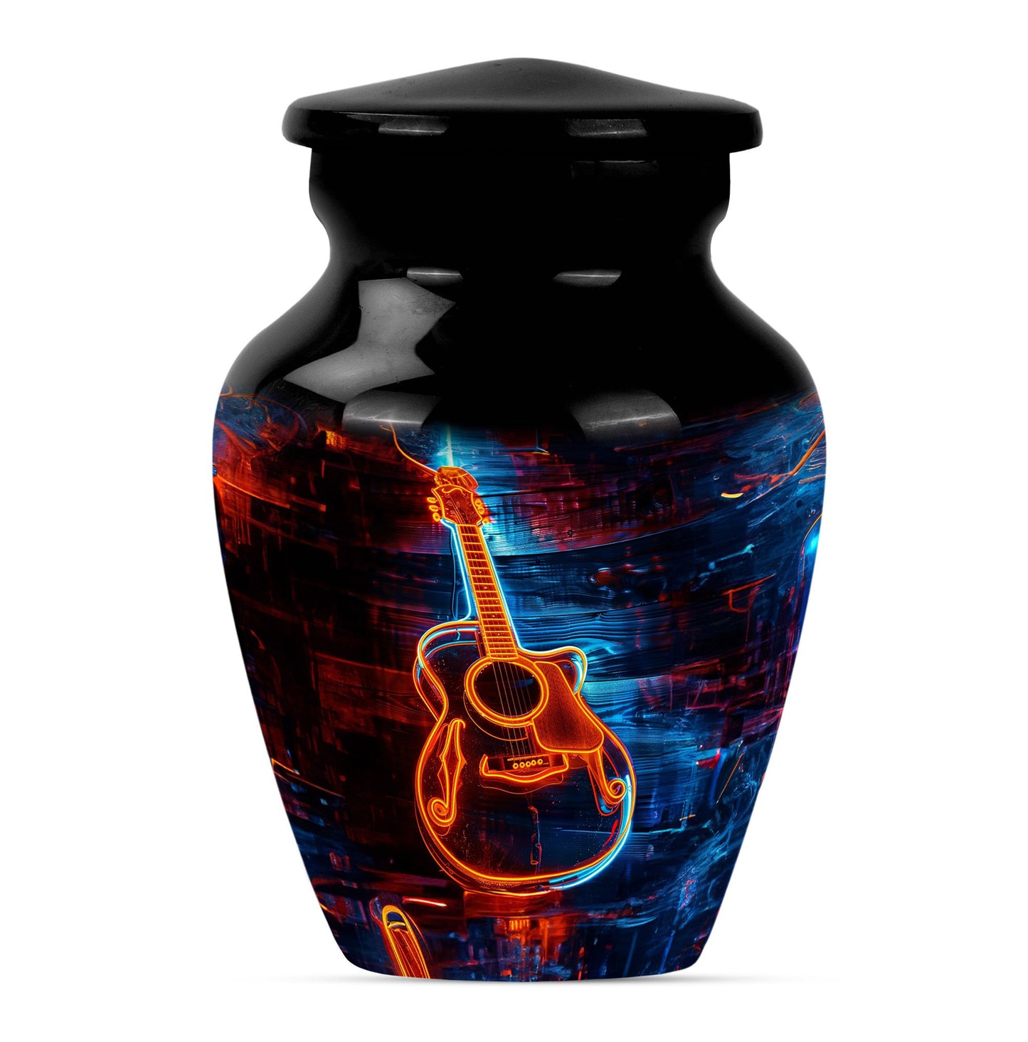 Personalized Guitar Cremation Urn for Human Ashes - 10-inch, 200 cu in - Yatskia