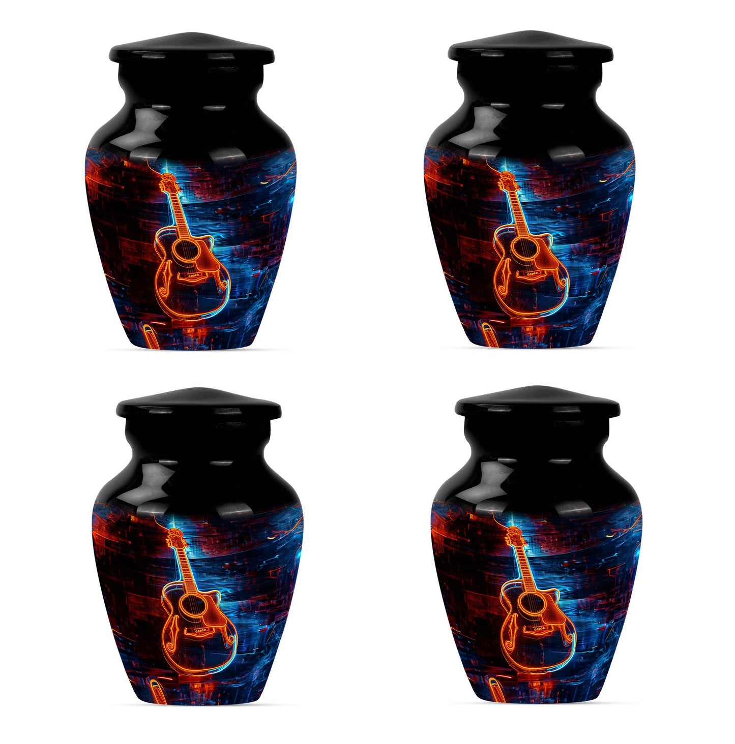 Personalized Guitar Cremation Urn for Human Ashes - 10-inch, 200 cu in - Yatskia