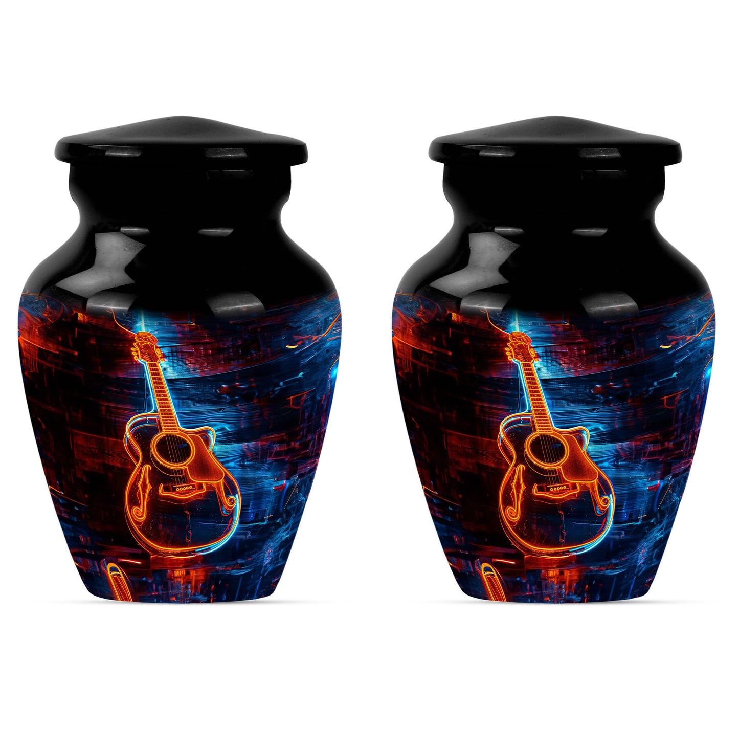 Personalized Guitar Cremation Urn for Human Ashes - 10-inch, 200 cu in - Yatskia