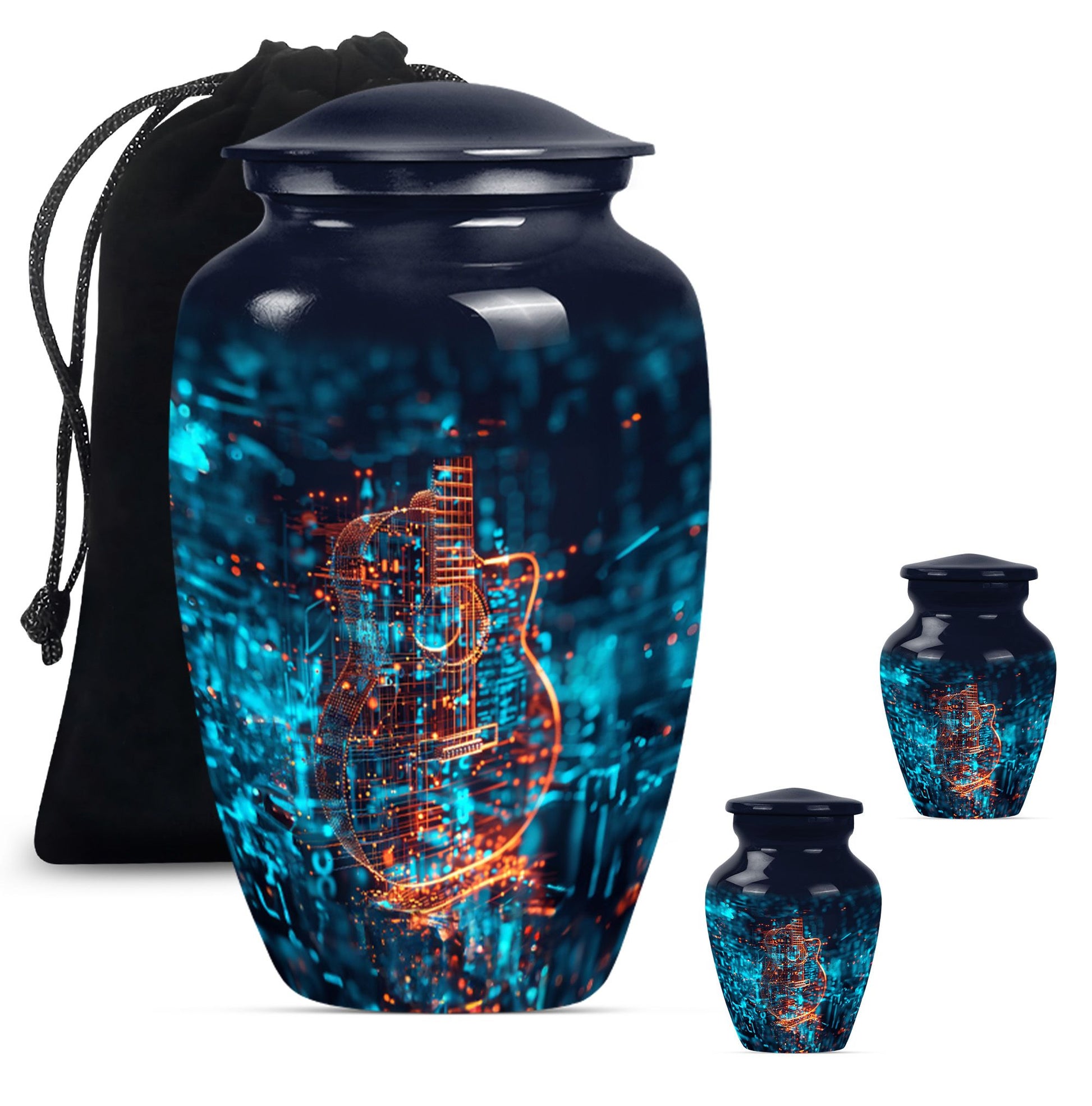 Guitar Urn For Human Ashes Keepsake Funeral, Ashes Cremation Urn